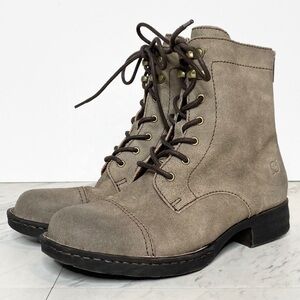 New! Born Kelisa Gray Lace Up Boot 5.5